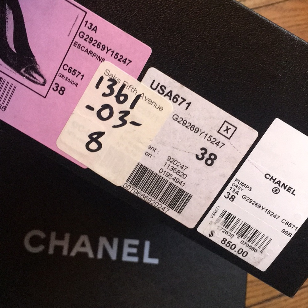 CHANEL Escarpins 100% Authentic Quilted Heels 38 - Picture 2 of 7